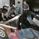 The car-b-que’d Ferrari as it arrived at EV West on the first day of the project (Image Credit: Electric GT)
